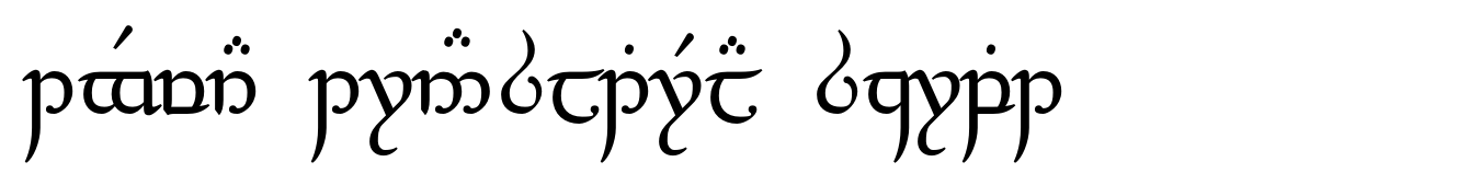 Tengwar Transliteral Script